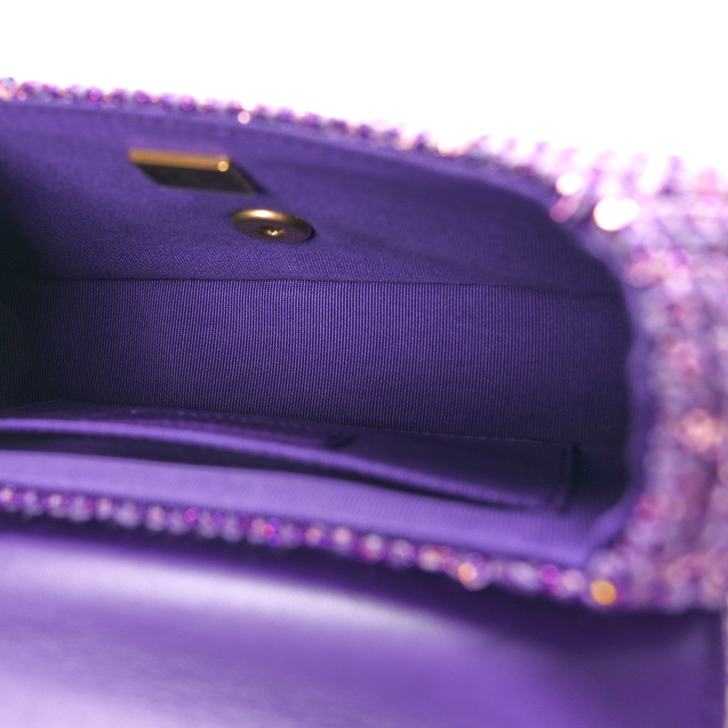 Chanel Tweed Sequin Quilted Baywatch Top Handle Flap Purple 5 of 10