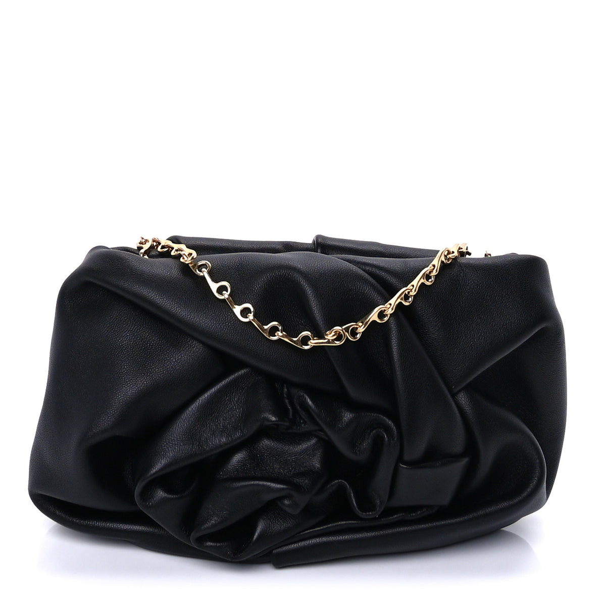 Burberry Smooth Calfskin Rose Clutch Black 1 of 7