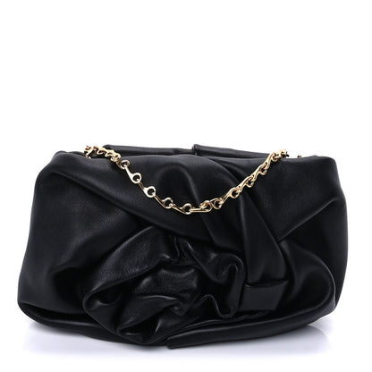 Burberry Smooth Calfskin Rose Clutch Black 1 of 7