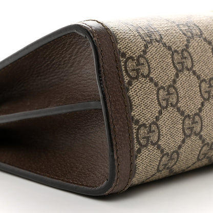 Gucci GG Supreme Monogram Web Small Ophidia Chain Shoulder Bag Brown 9 of 10