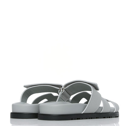 Hermes Epsom Womens Chypre Sandals 36 Bleu Glacier 3 of 4