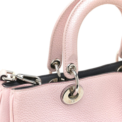 Christian Dior Metallic Bullcalf Medium Diorissimo Tote Pink 9 of 13