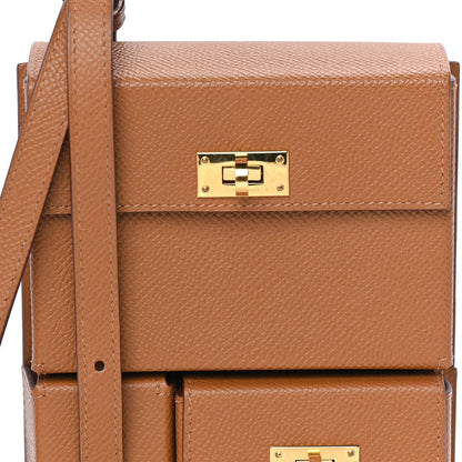 Hermes Epsom Kelly Multi Pocket Pochette To Go Gold 6 of 7