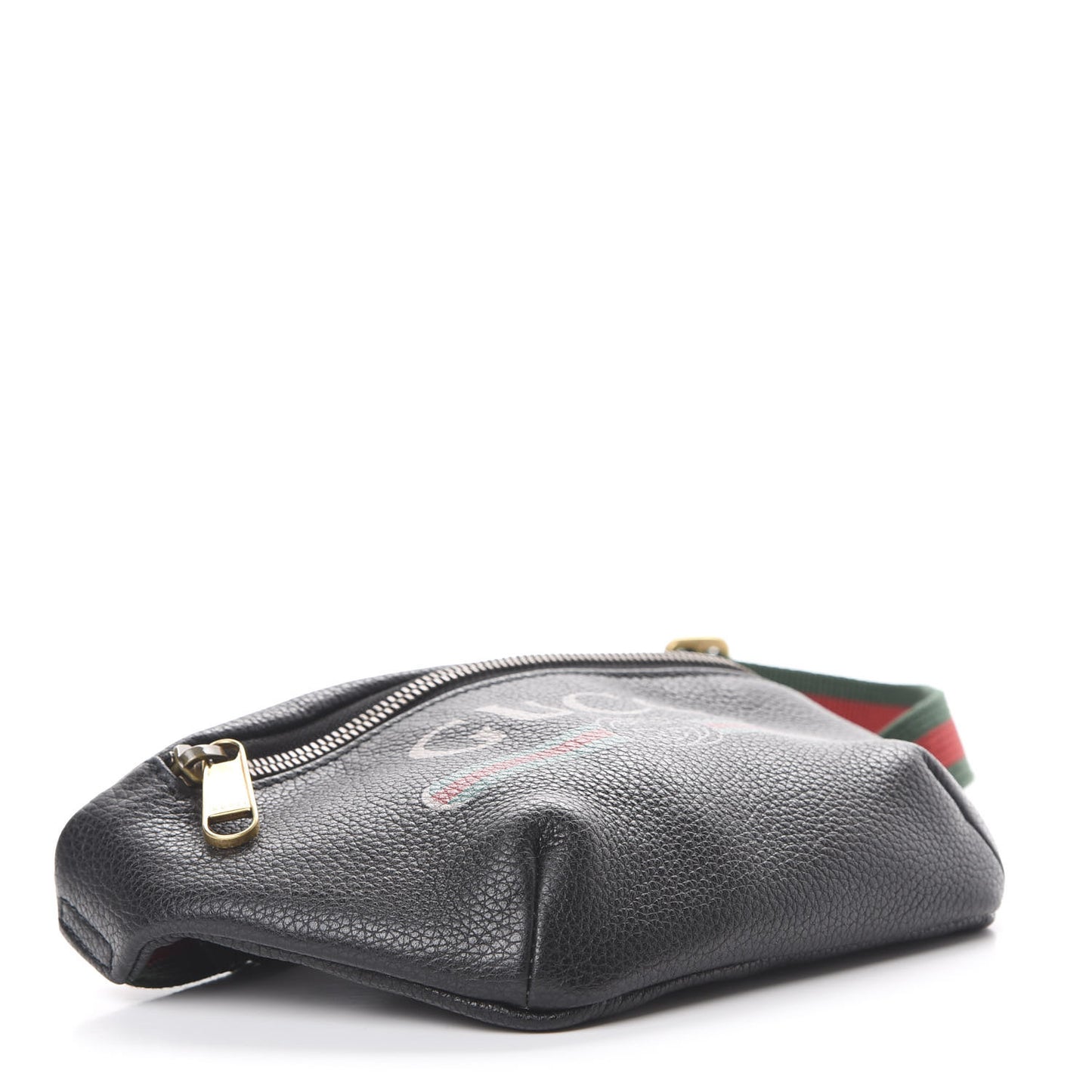 Grained Calfskin Small Logo Belt Bag Black