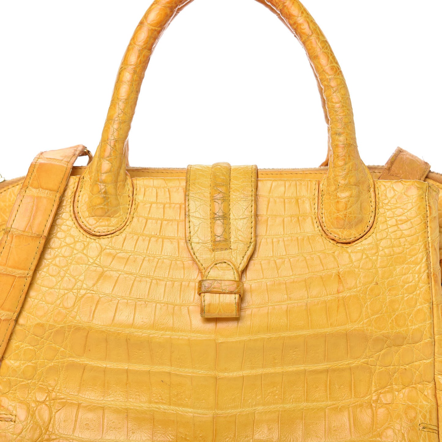 Crocodile Mini Cristina Satchel Yellow