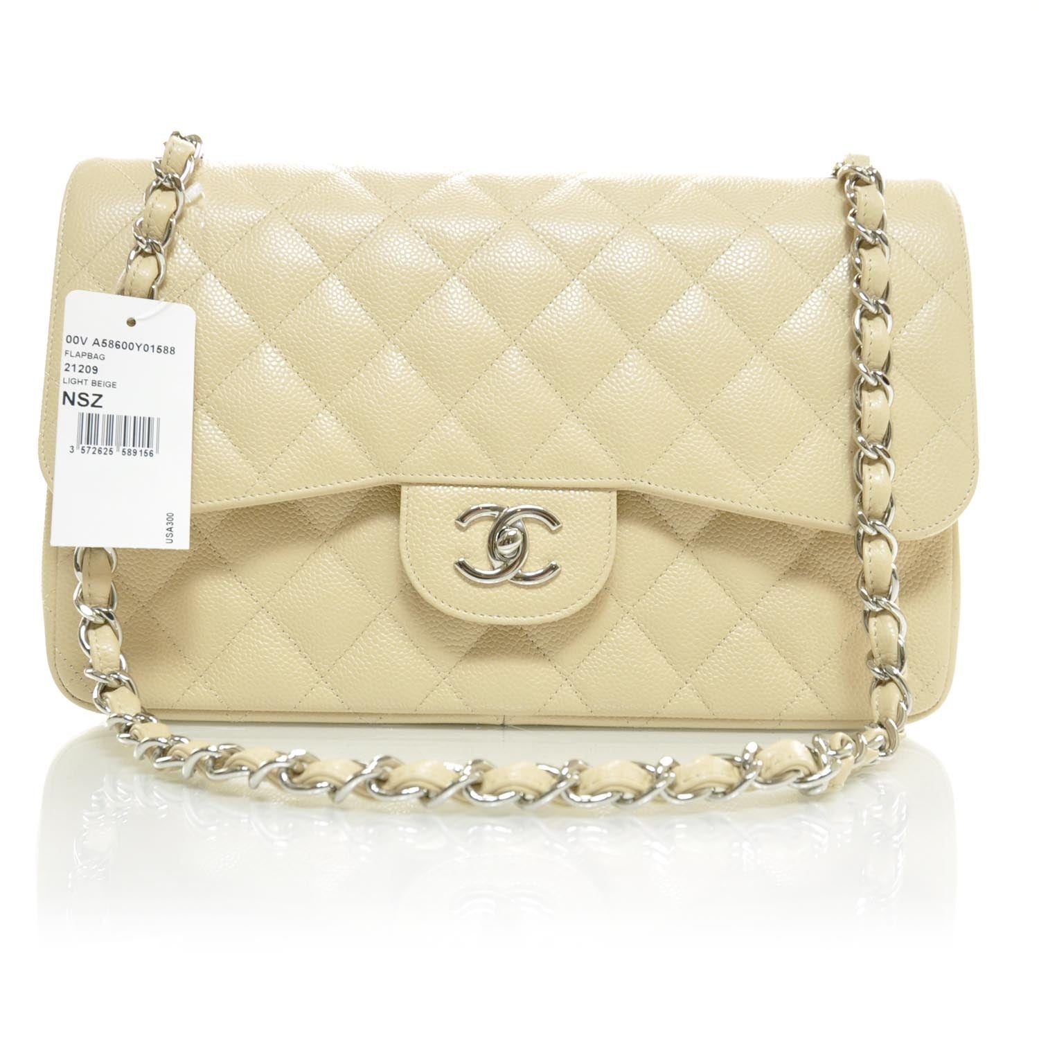 Chanel Caviar Jumbo Double Flap Beige Clair 1 of 9