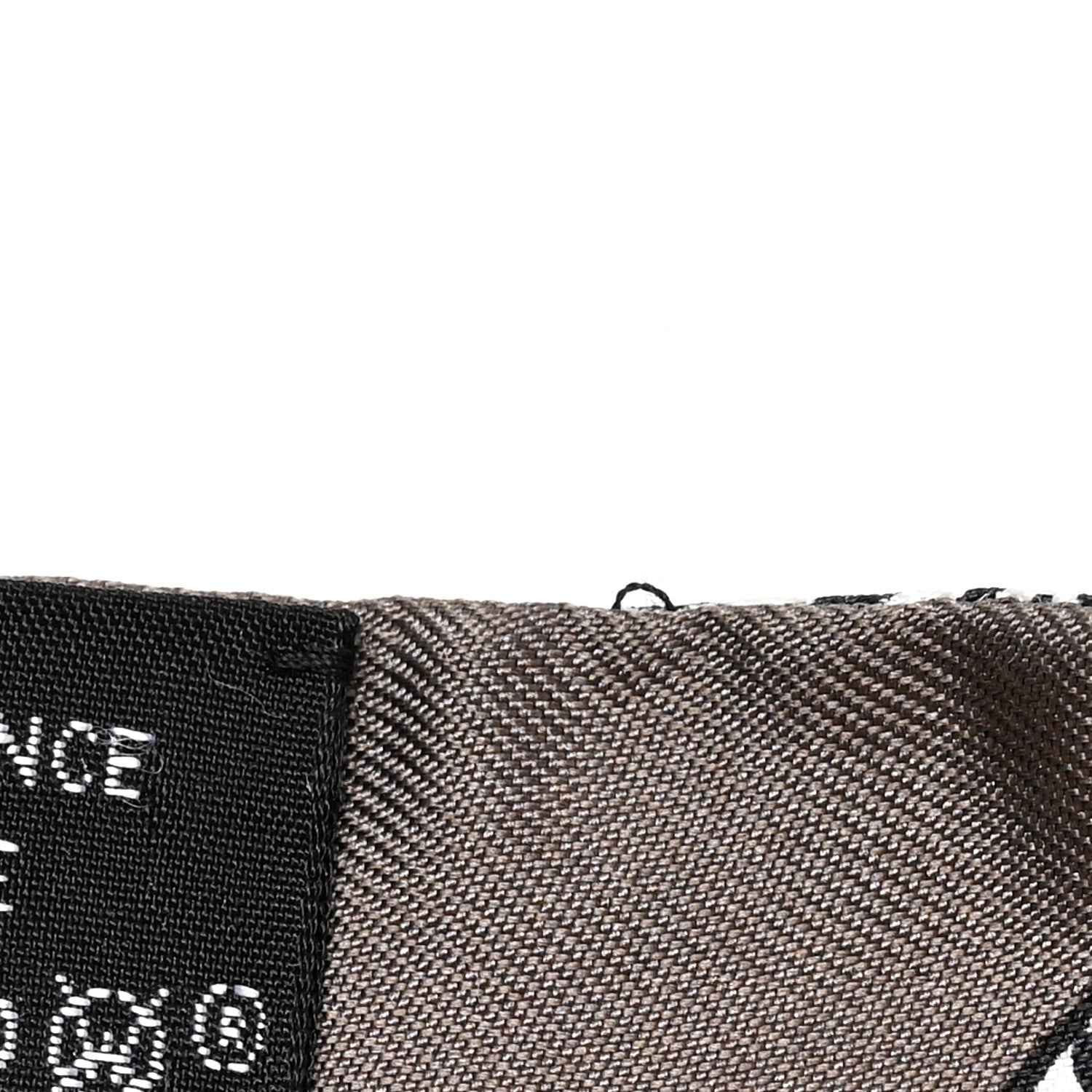 Hermes Silk Les Zebres Twilly Gris Taupe Black White 5 of 5