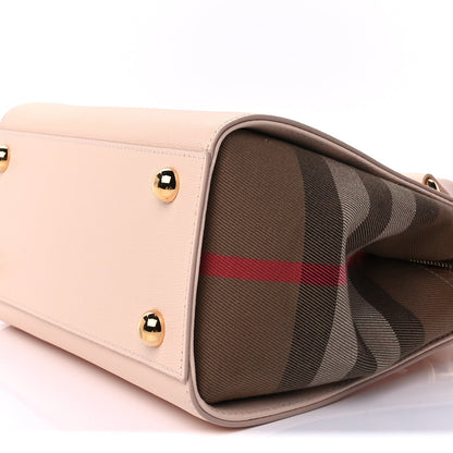 Burberry Calfskin Mega Check Mini Banwell Tote Pale Cameo 8 of 8