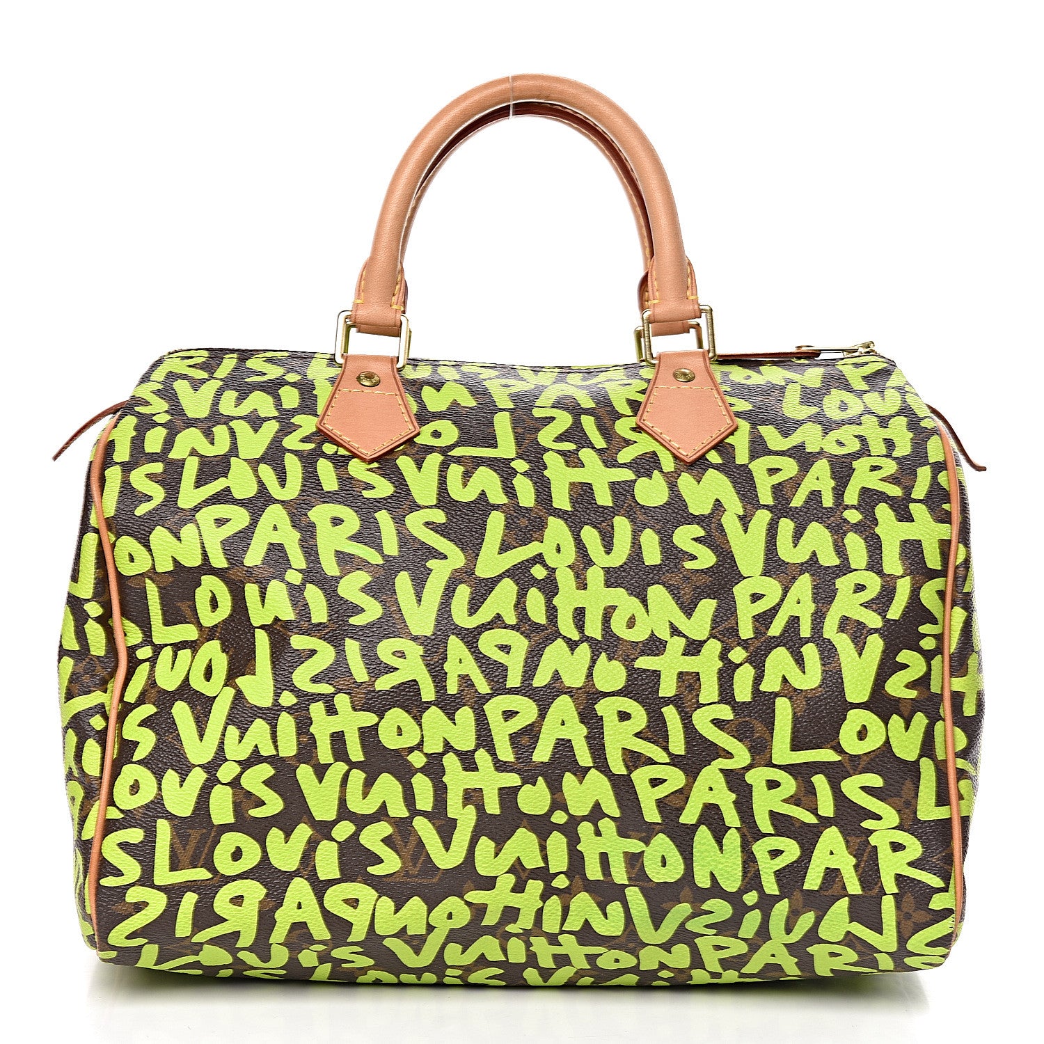 Louis Vuitton Monogram Graffiti Speedy 30 Green 1 of 16