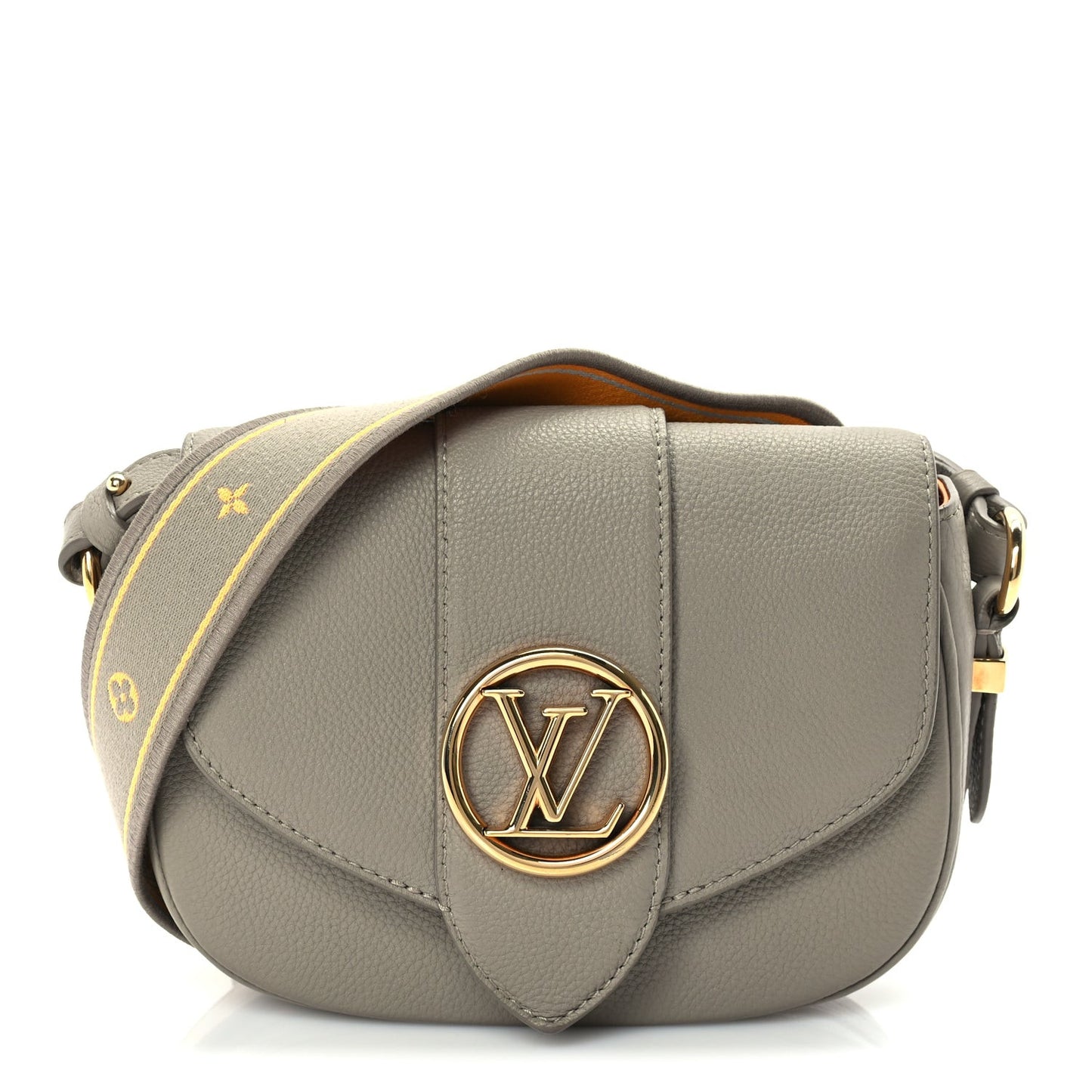 Grained Calfskin LV Pont 9 Soft PM  Gris