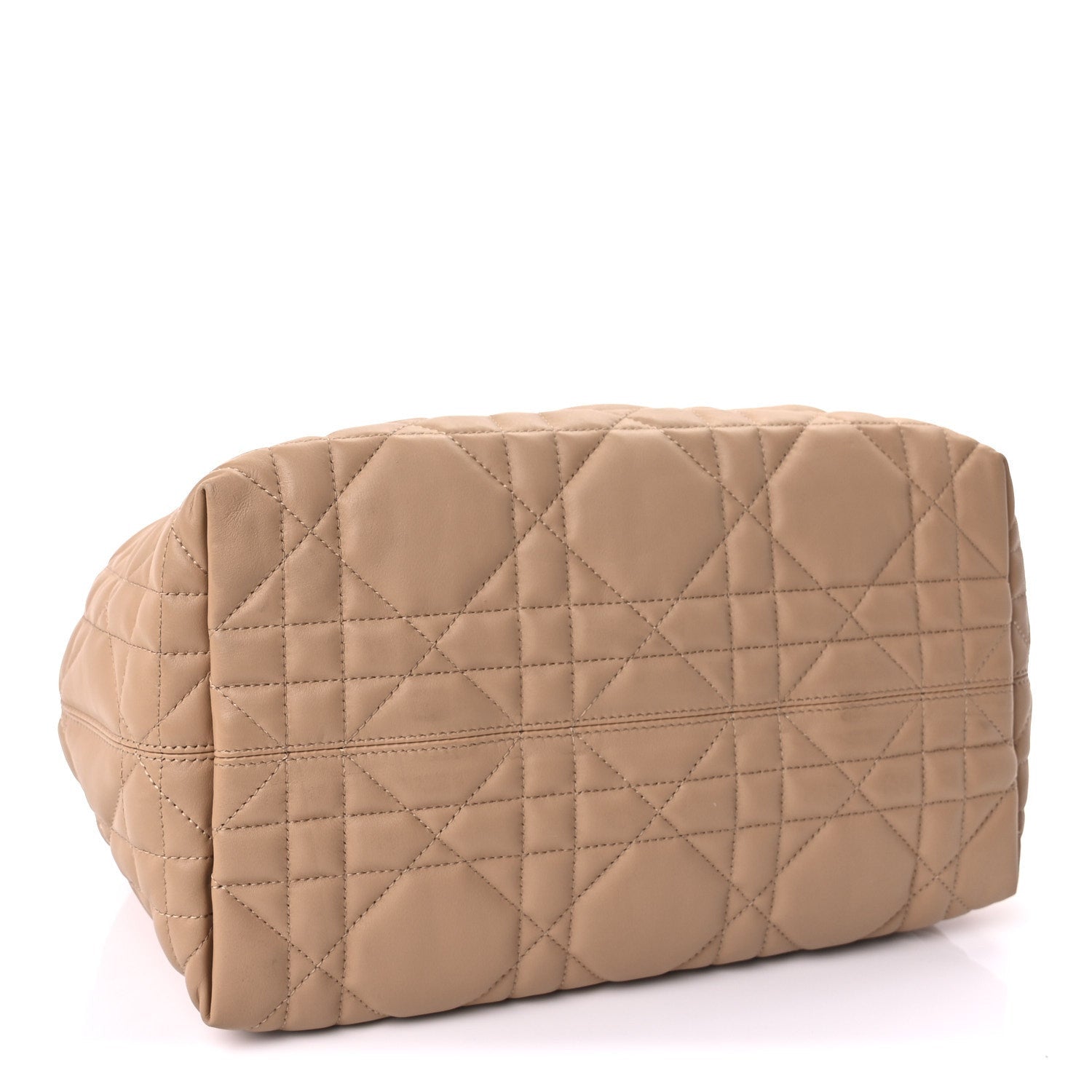 Christian Dior Calfskin Macrocannage Medium Toujours Biscuit Trench Beige 4 of 9