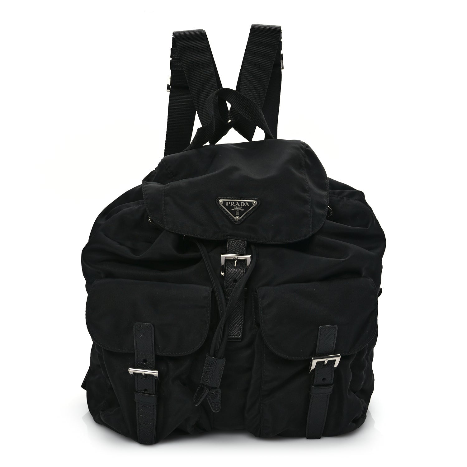Prada Re-Nylon Saffiano Medium Backpack Black 1 of 8