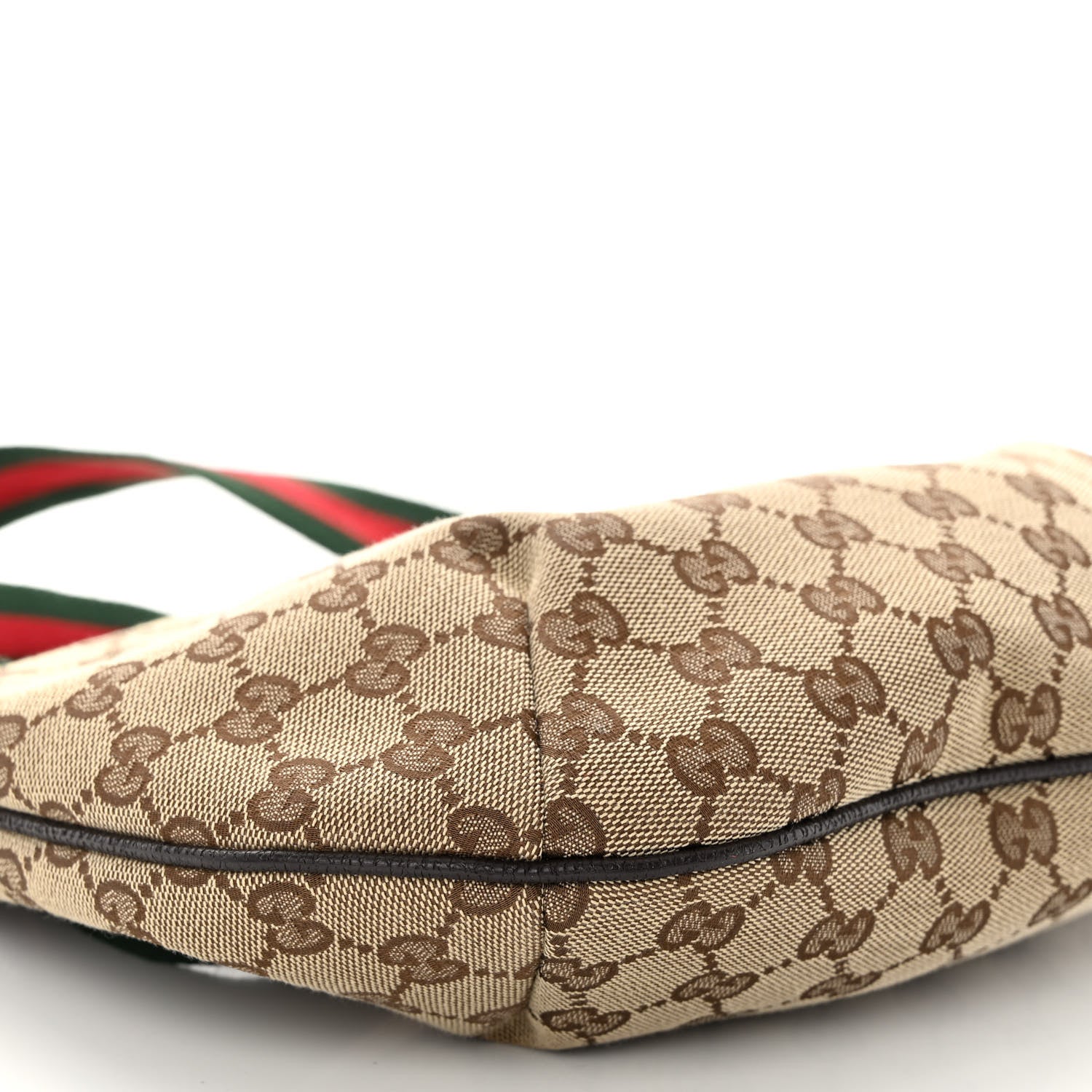 Gucci Monogram Web Sherry Line Shoulder Bag Dark Brown 9 of 10