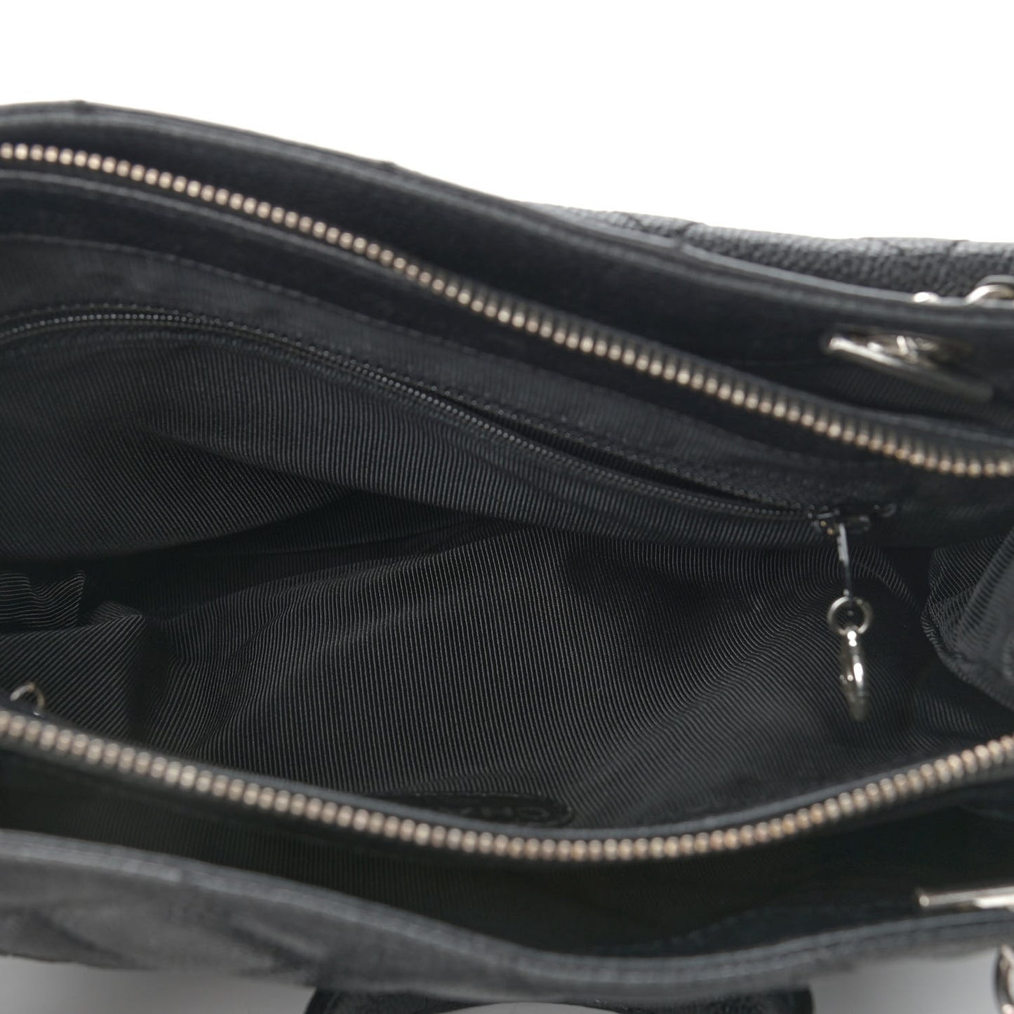 Caviar Quilted Flap Shoulder Bag Black