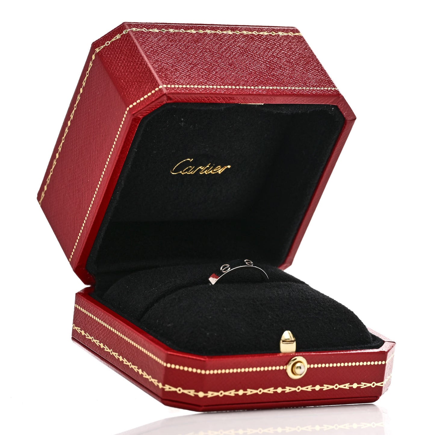 18K White Gold 3.5mm LOVE Wedding Band Ring 55 7.25