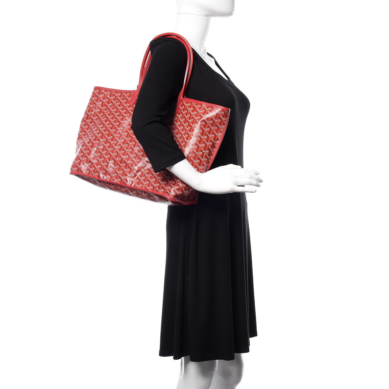Goyard Goyardine Reversible Anjou PM Red 2 of 17