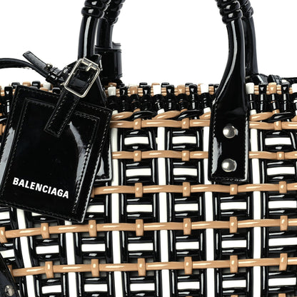 Balenciaga Patent XS Bistro Basket  Black Beige 6 of 8