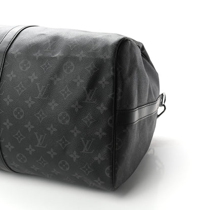 Louis Vuitton Monogram Eclipse Keepall Bandouliere 55 10 of 10