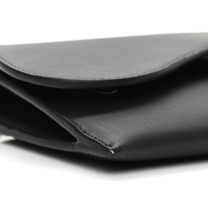 Christian Dior Ultra Matte Calfskin Saddle Chain Wallet Pouch Black 10 of 13