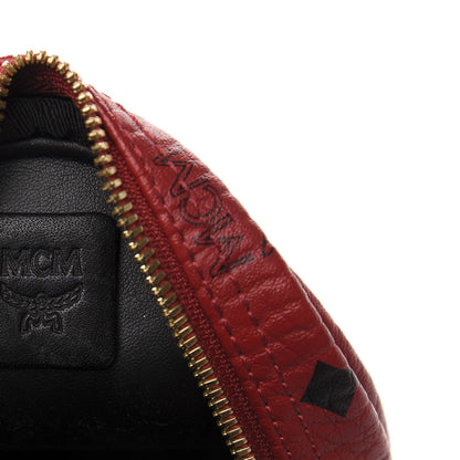 MCM Visetos Side Stud X-Mini Stark Bebe Boo Backpack Ruby Red 7 of 9