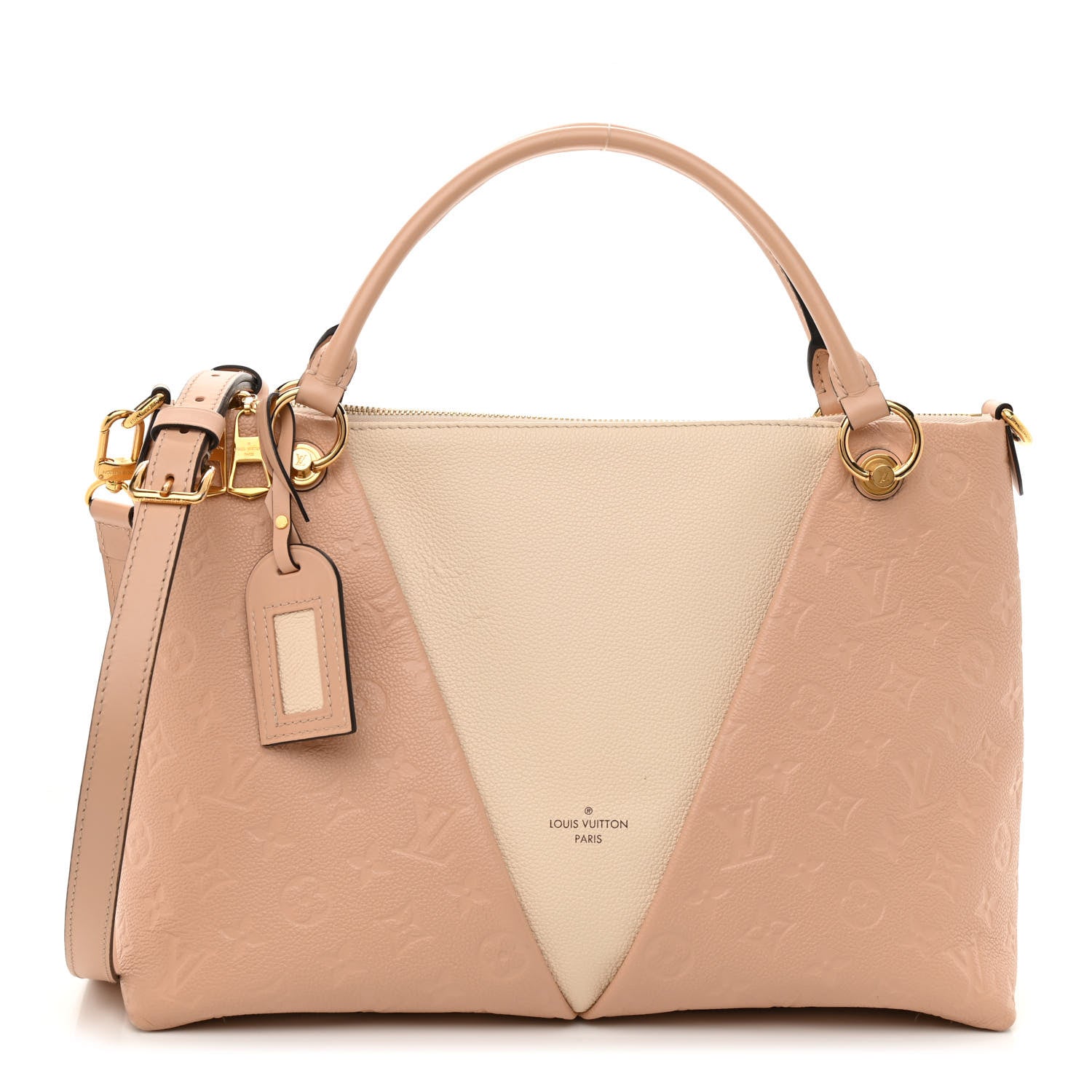 Louis Vuitton Empreinte V Tote MM Beige Rose Creme 1 of 7