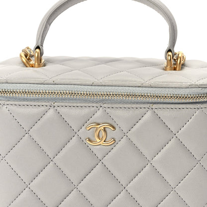 Chanel Lambskin Quilted Small Top Handle Vanity Case With Chain 7 of 9