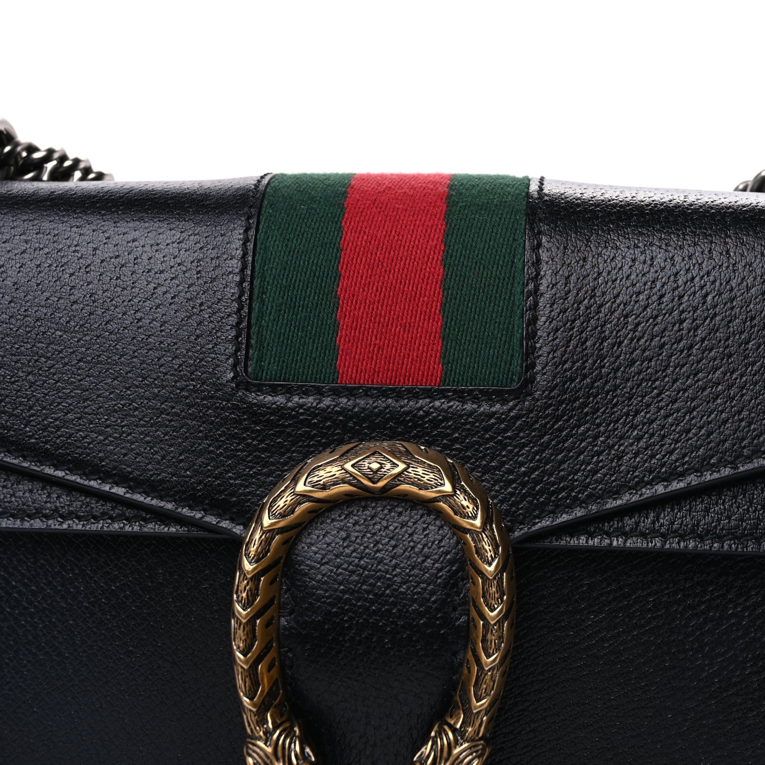 Gucci Calfskin Web Small Dionysus Shoulder Bag  Black 6 of 7