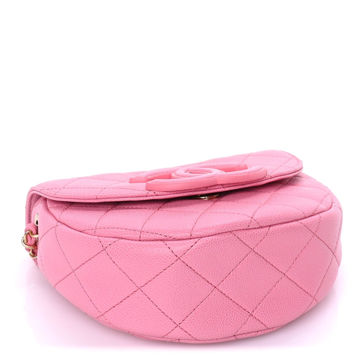 Caviar Quilted Mini Messenger Flap Pink