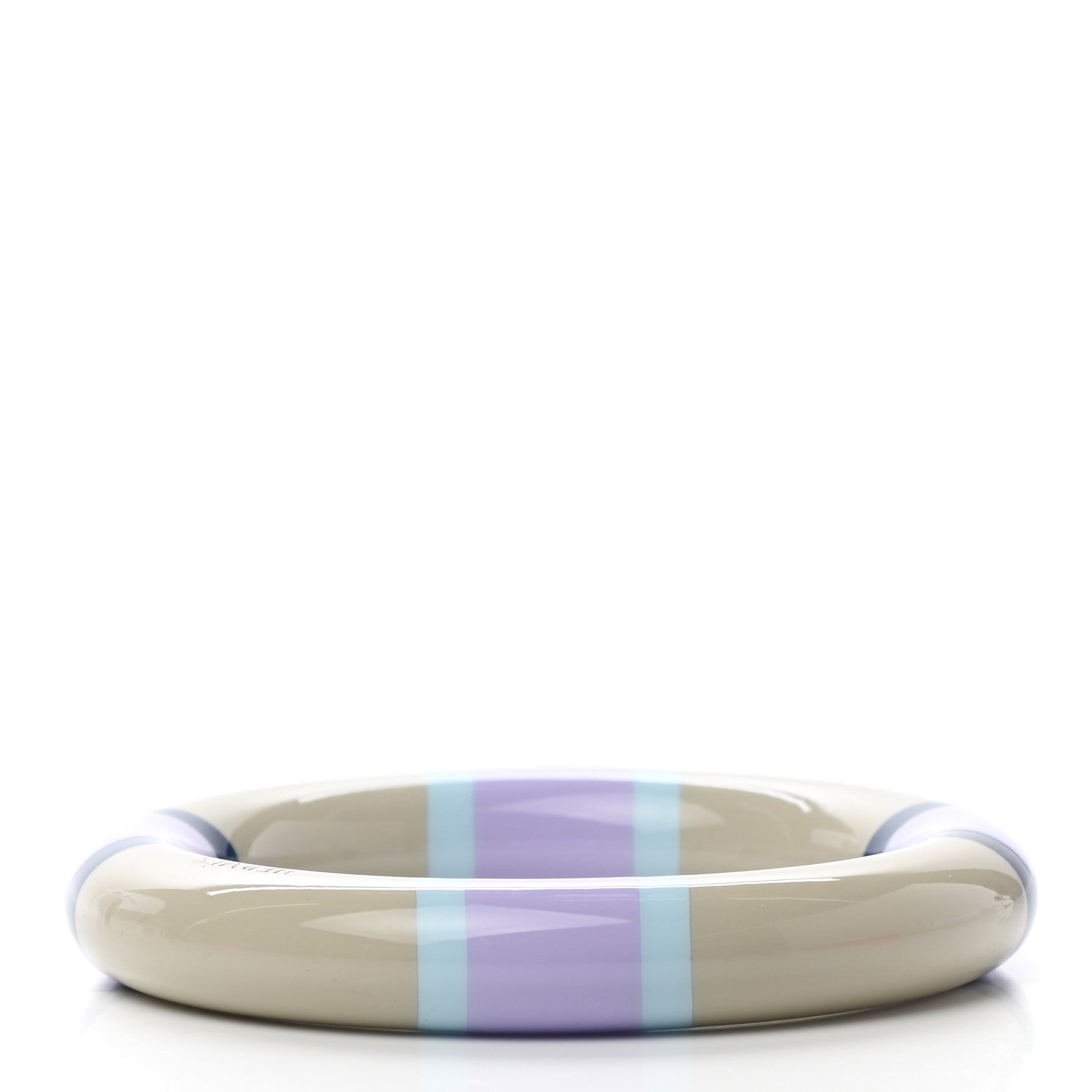 Hermes Lacquered Wood H Equipe GM Bangle Bracelet T2 Lilas 3 of 6