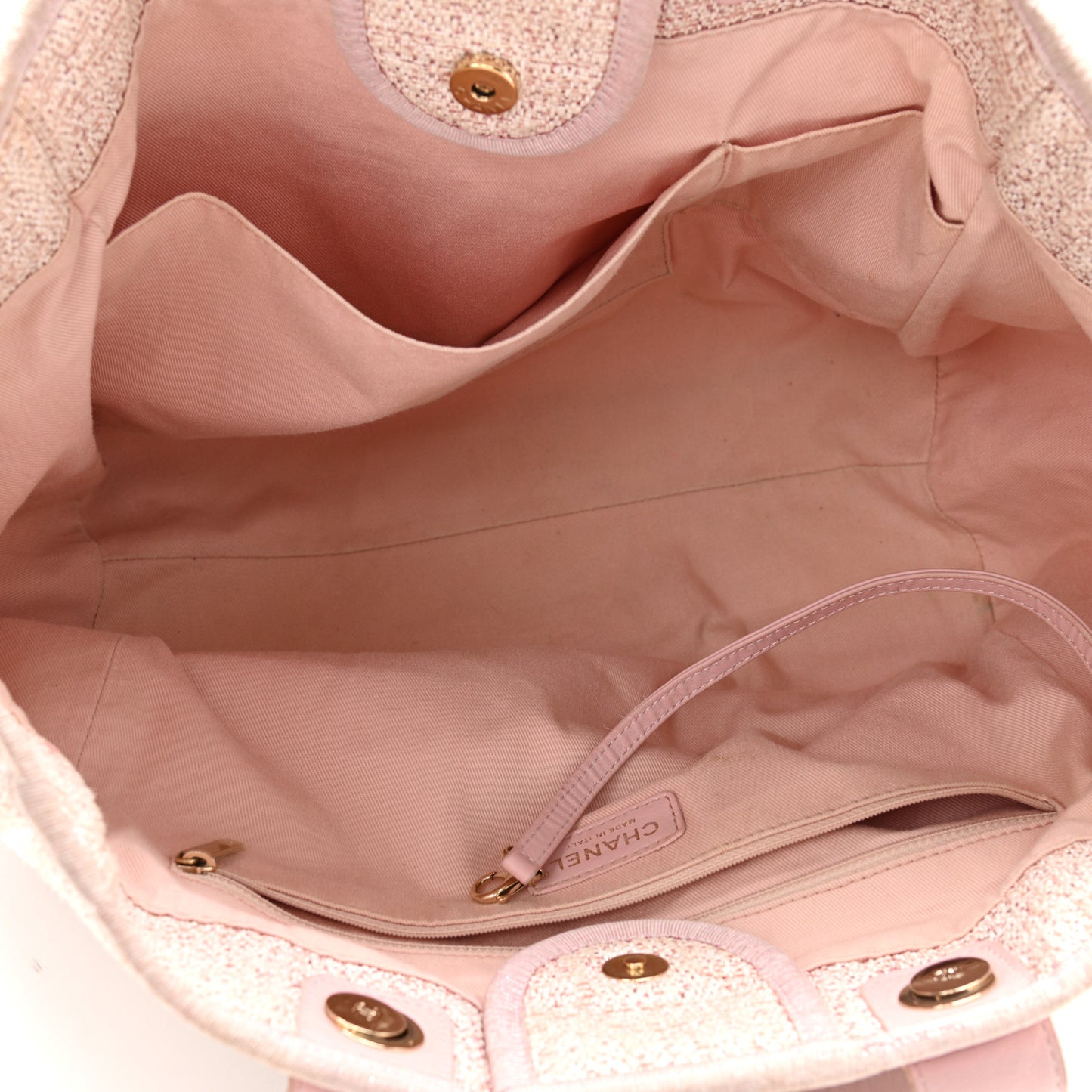 Straw Lurex Medium Deauville Tote Pink