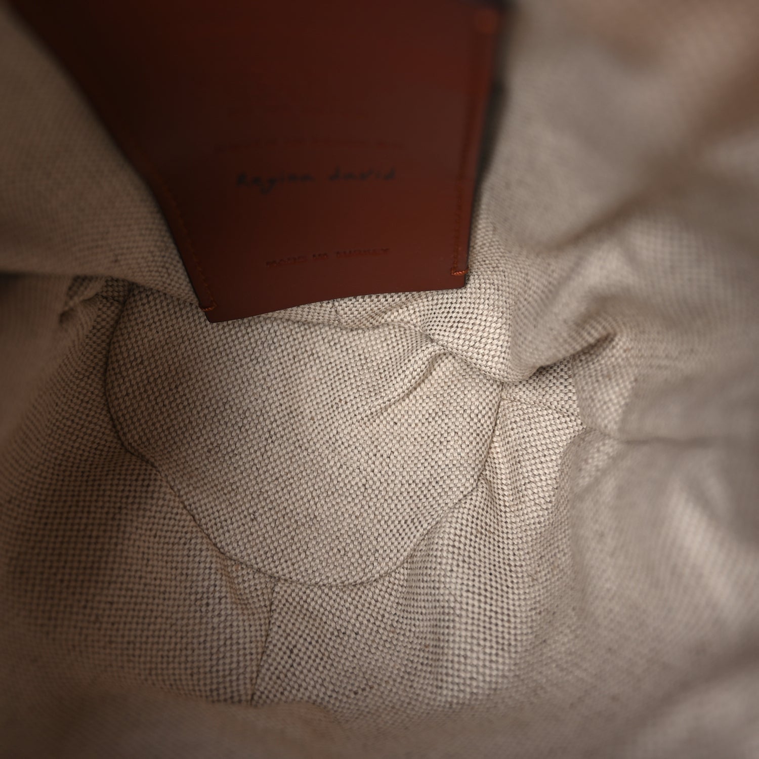 Chloe X MIFUKO Paper Raffia Calfskin Small Horse Medal Bucket Bag Sepia Brown 5 of 14