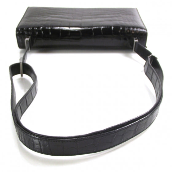 Gucci Alligator Shoulder Bag Black 5 of 11