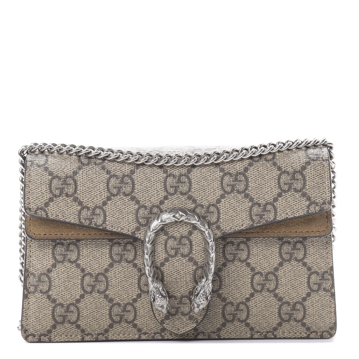 GG Supreme Monogram Super Mini Dionysus Shoulder Bag Taupe