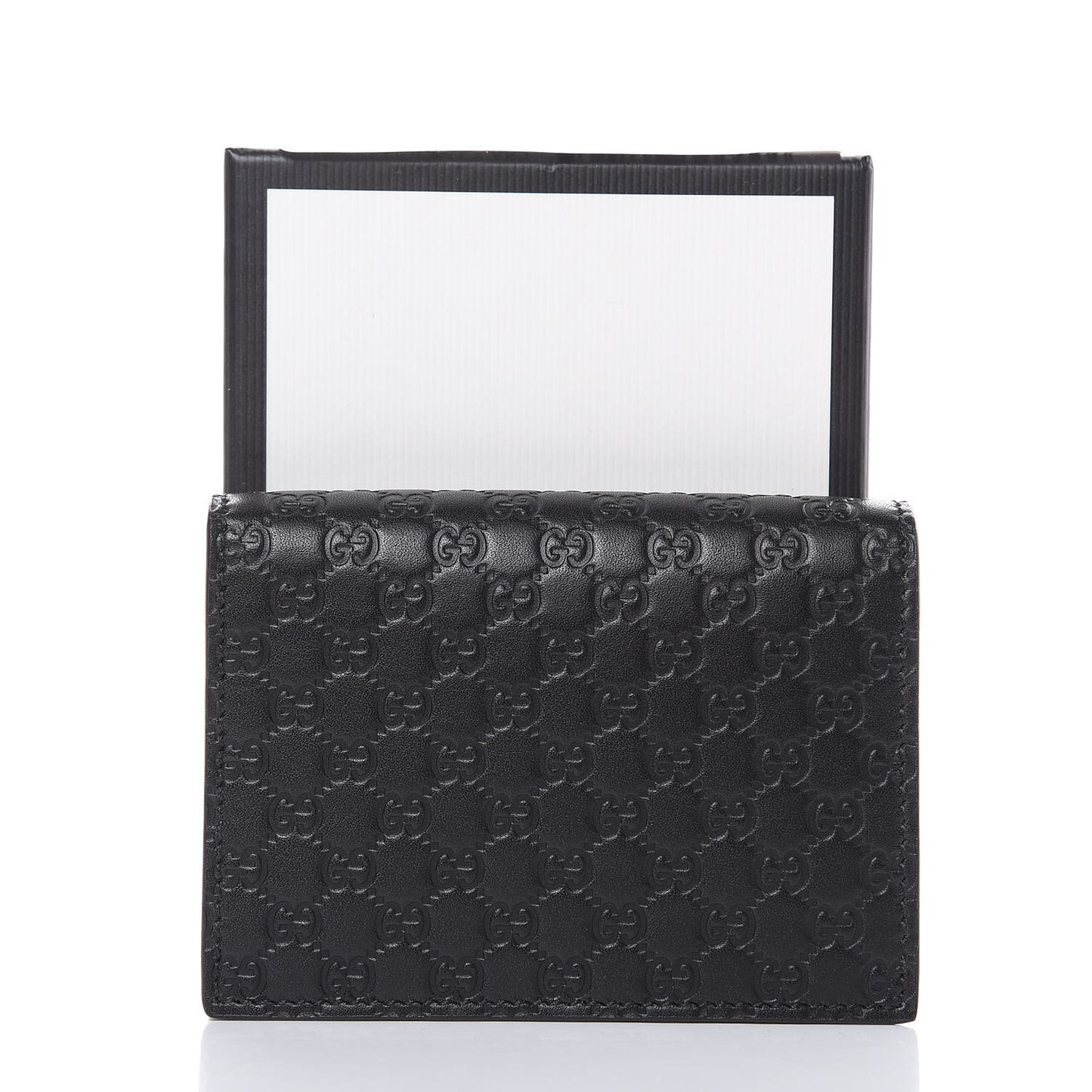 Microguccissima Card Case Wallet Black