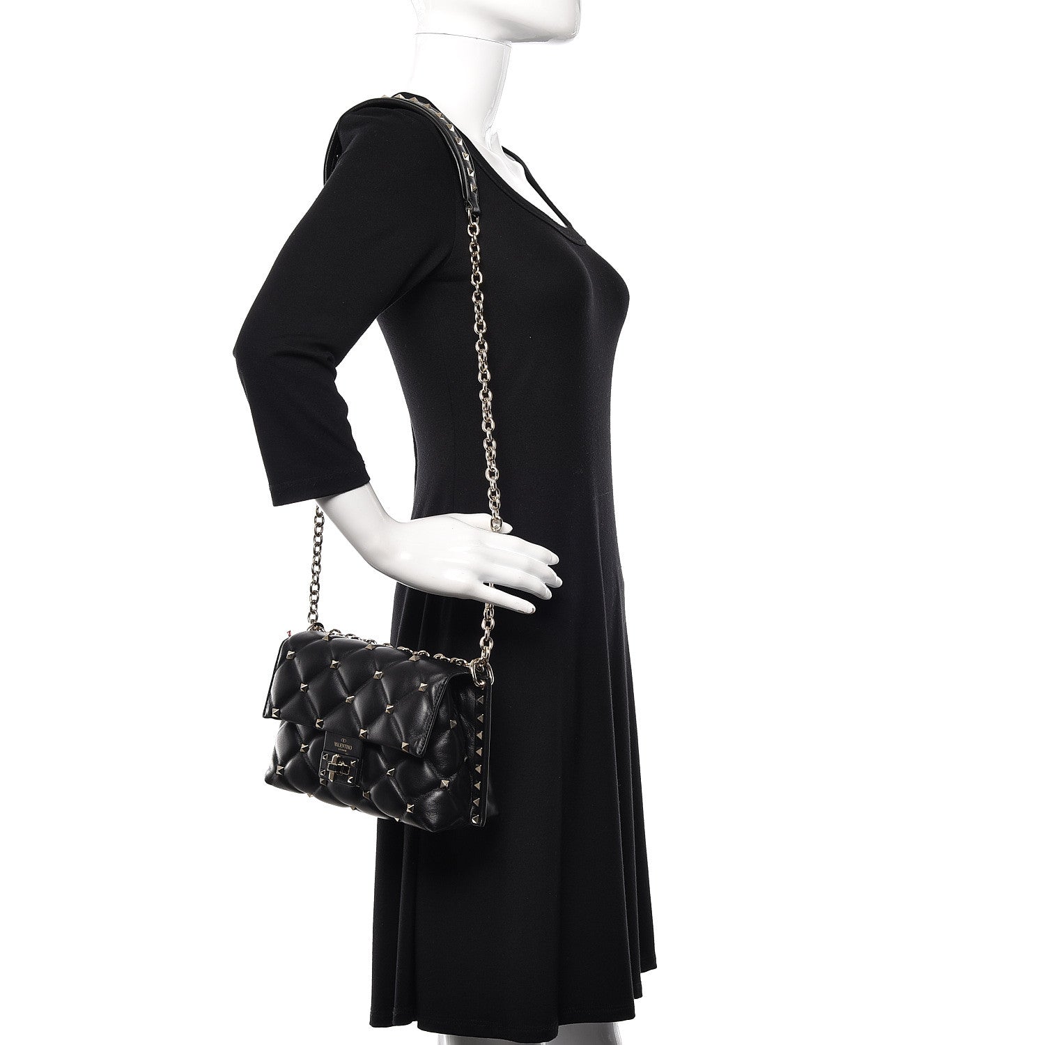 Valentino Garavani Nappa Small Candystud Crossbody Black 2 of 9