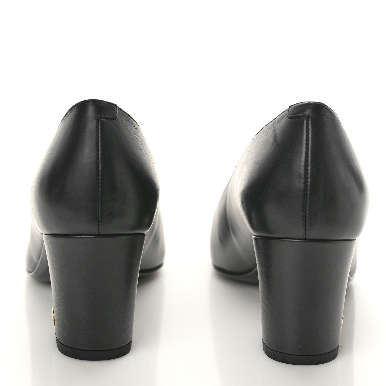 Chanel Lambskin Cap Toe CC Uniform Pumps 39 Black 5 of 10