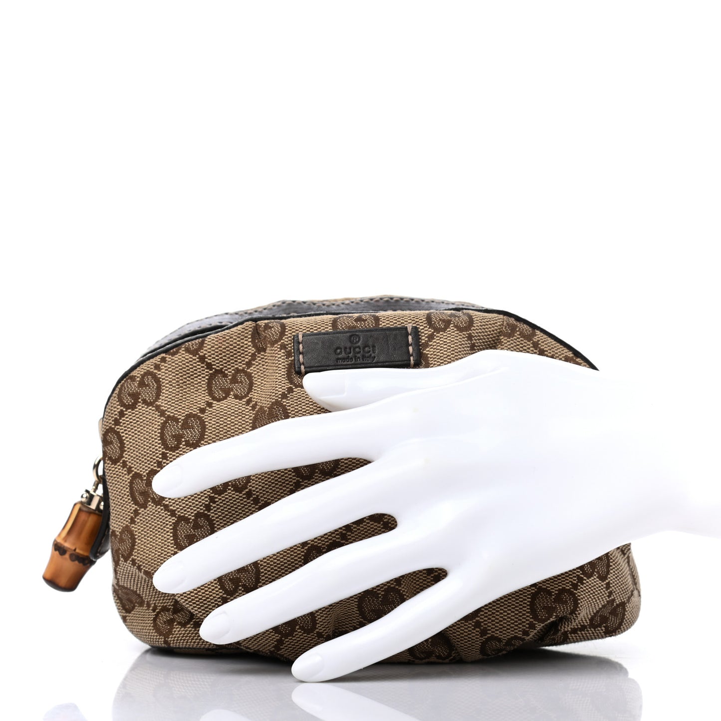 Monogram Medium Bamboo Cosmetic Case Dark Brown