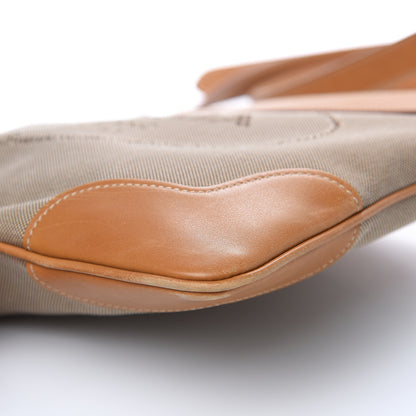 Prada Jacquard Logo Small Flat Messenger Bag Corda Cuoio 11 of 13