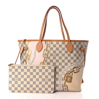 Louis Vuitton Damier Azur Nautical Neverfull MM 2 of 9