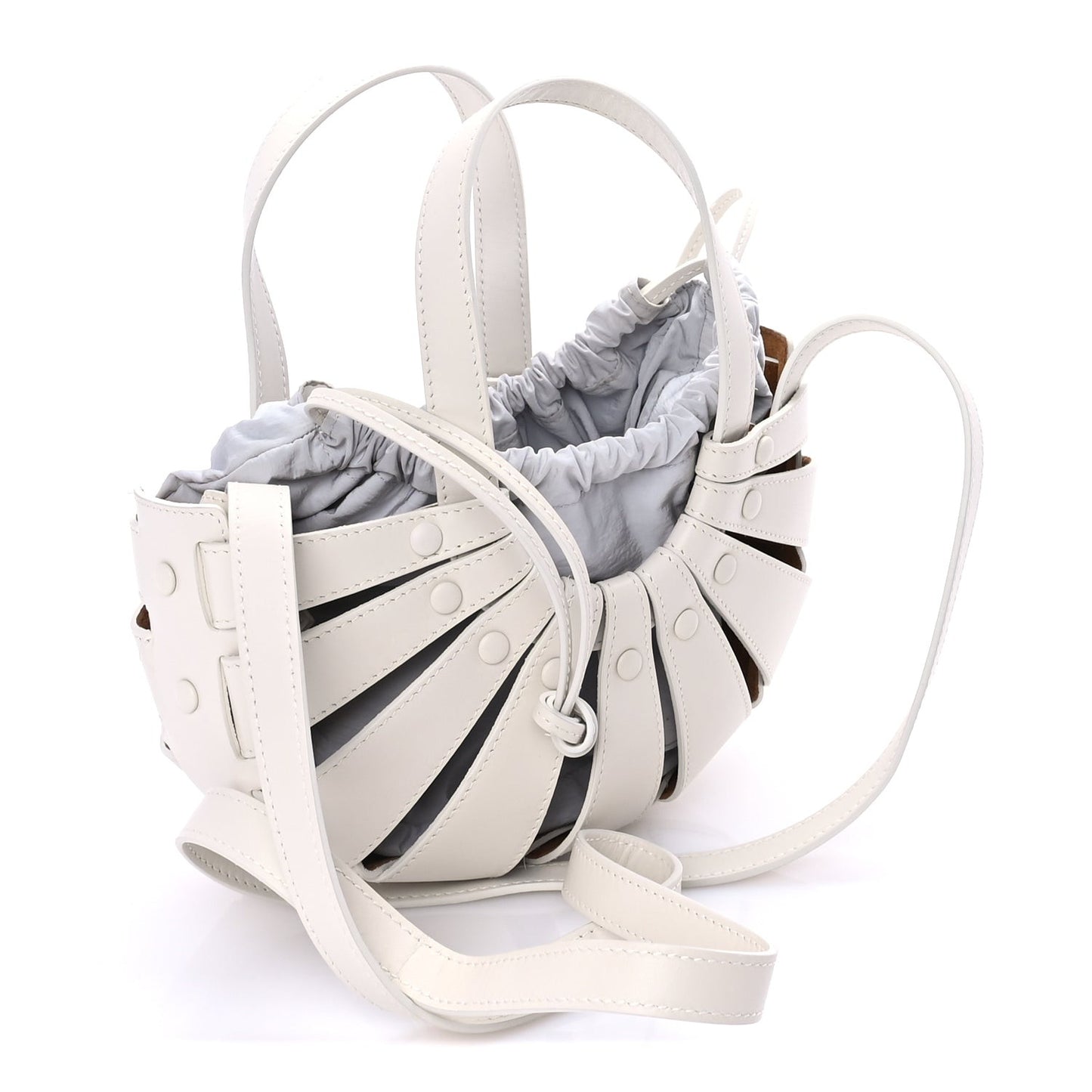 French Calfskin Small Shell White Frost