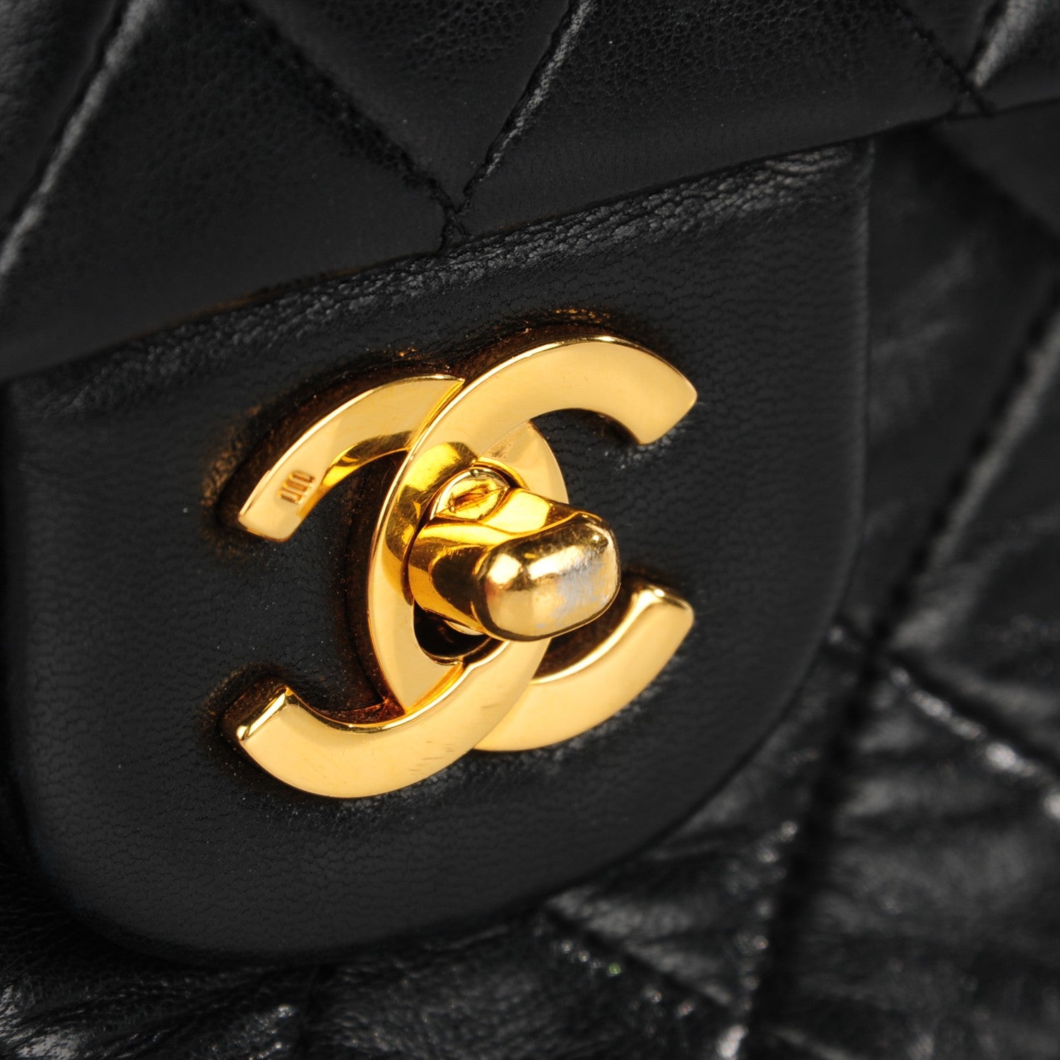 Chanel Lambskin Quilted Medium Double Flap Black 4 of 12