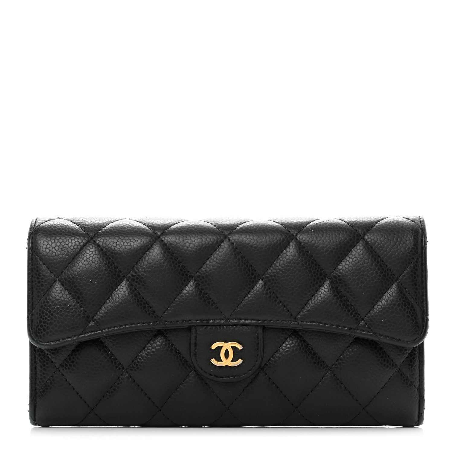 Chanel Caviar Quilted Large Flap Wallet Black 1 of 10