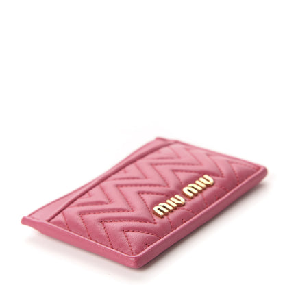 Miu Miu Nappa Matelasse Card Case Peonia 4 of 7