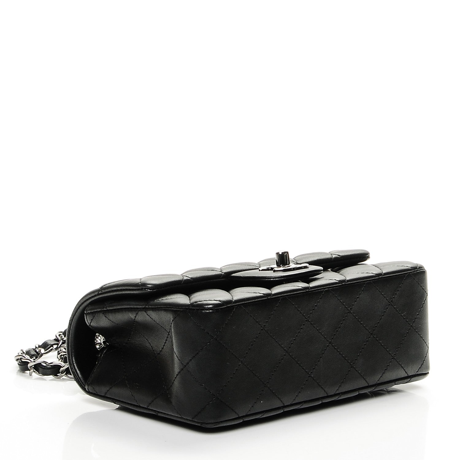 Chanel Lambskin Quilted Mini Rectangular Flap Black 4 of 7