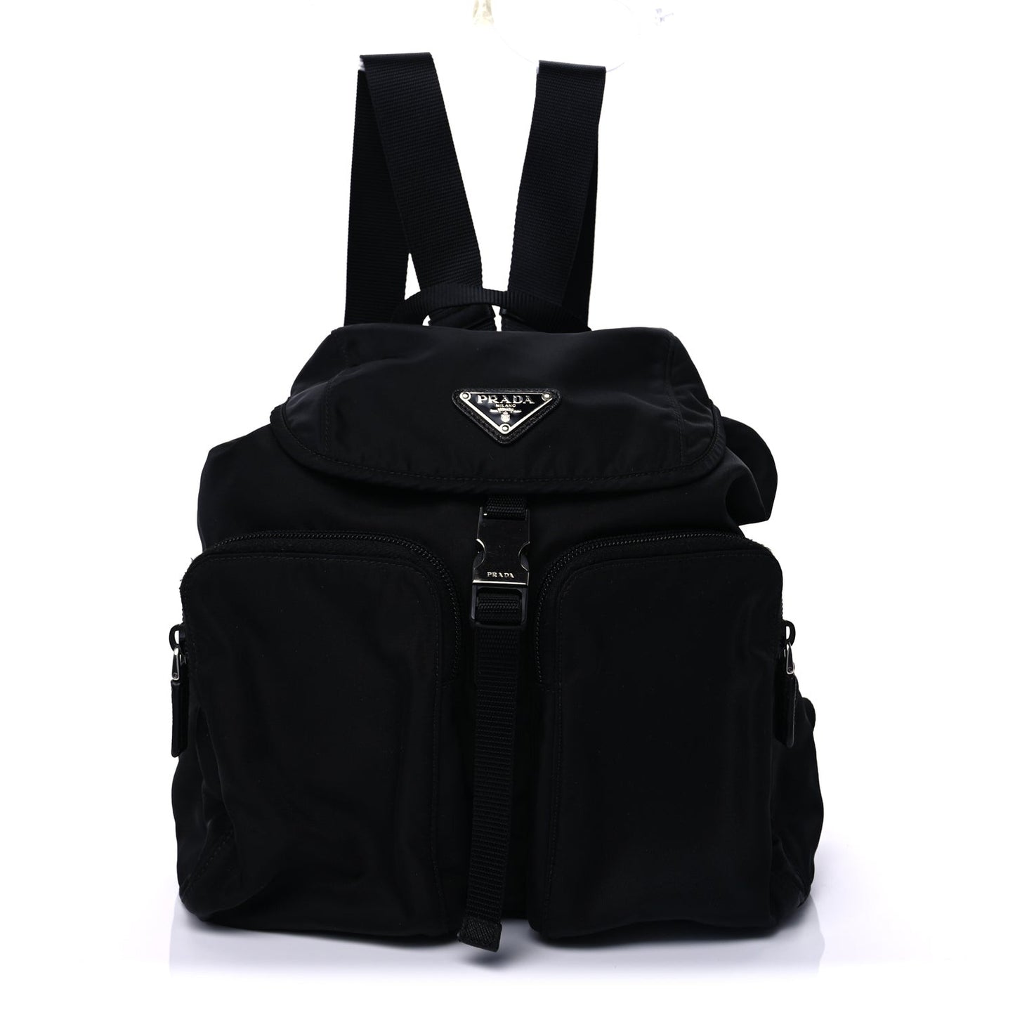 Tessuto Nylon Saffiano Vela Backpack  Black