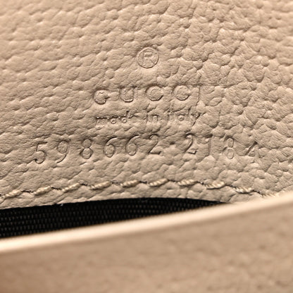 Gucci GG Supreme Monogram Textured Dollar Calfskin Web Ophidia Card Case Wallet Beige Mystic White Oatmeal 8 of 9