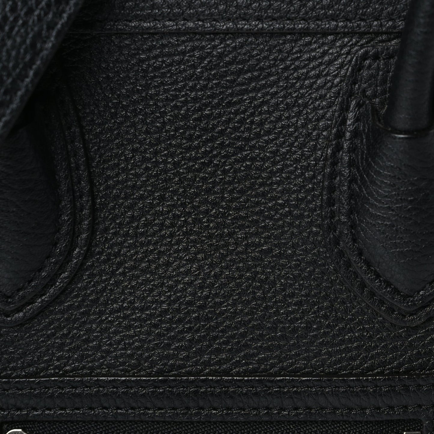 Drummed Calfskin Nano Luggage Black