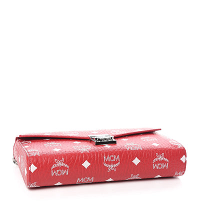 MCM Visetos Monogram Medium Millie Crossbody Bag Ruby Red 4 of 10