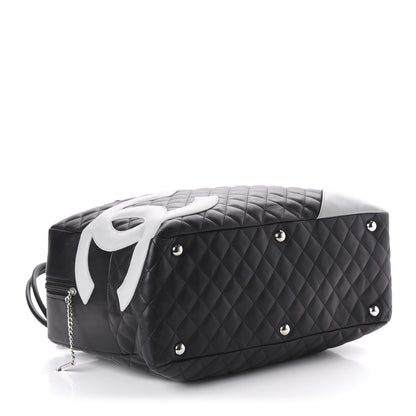 Chanel Calfskin Quilted Large Cambon Bag Black 4 of 12