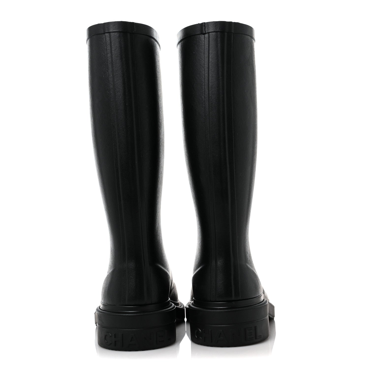 Chanel Caoutchouk CC High Boots 37 Black 5 of 7